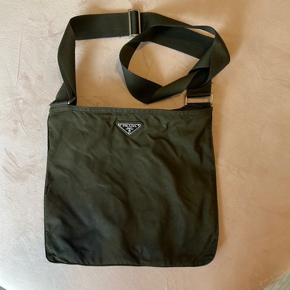 Prada Bags Prada Green Nylon Cross Body Bag Poshmark